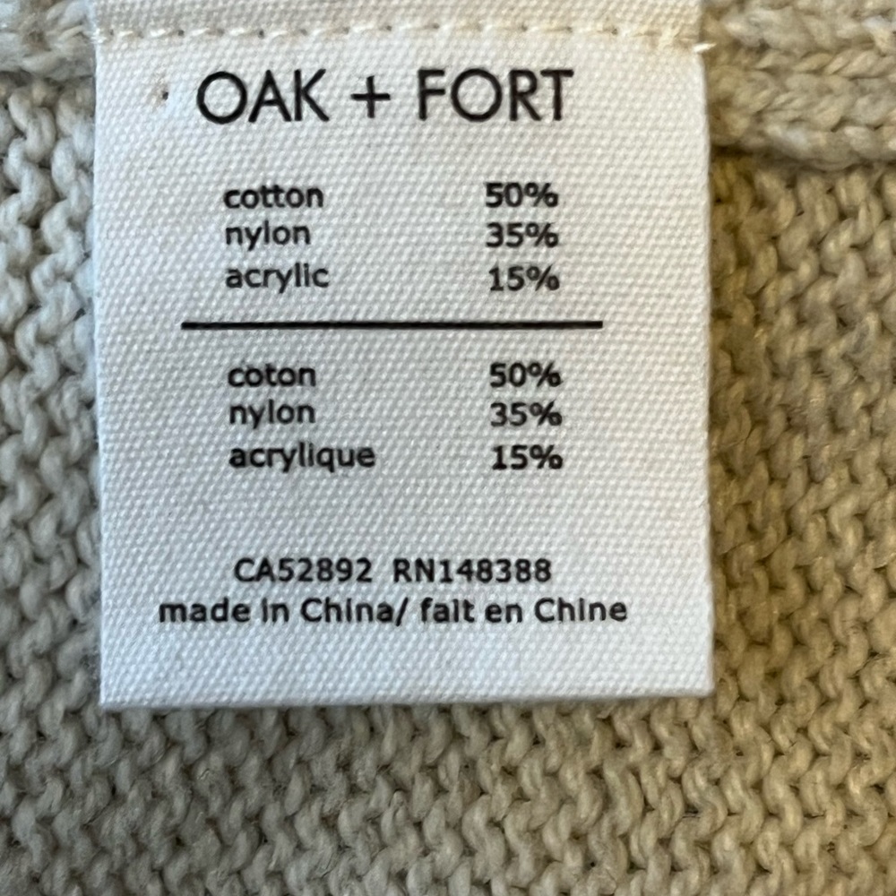 Knit dress, oatmeal, size M, never worn.